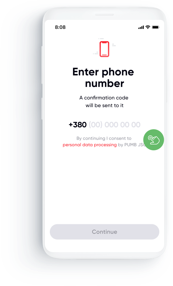 Enter your mobile phone number and follow the prompts on the screen